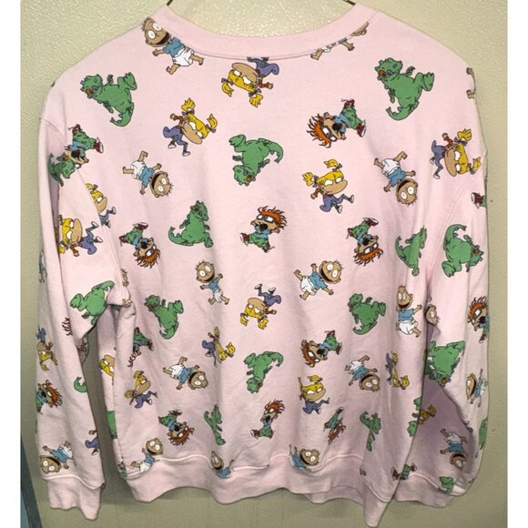 Nickelodeon Rugrats Pink Crewneck Sweatshirt 2X Reptar Angelica Tommy 2021 - Picture 5 of 10